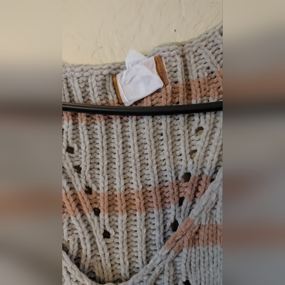 POL V-Neck Striped Sweater -Desert Sage Camel& Cream Cozy Soft Dropped Shoulder - Picture 10 of 13